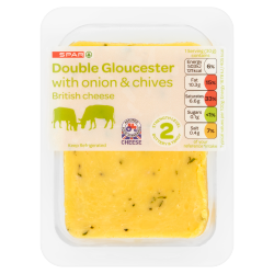 Spar Double Gloucester with Onion & Chives British Cheese 200g