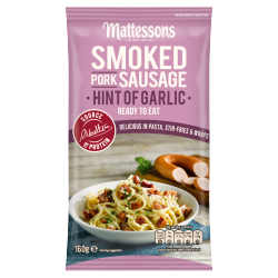 Mattessons Smoked Pork Sausage Hint of Garlic 160g