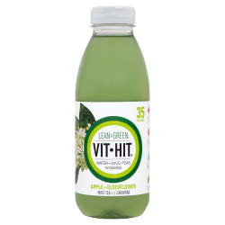 Vit Hit Lean & Green Apple + Elderflower + MatÃ© Tea + L-Carnitine 500ml