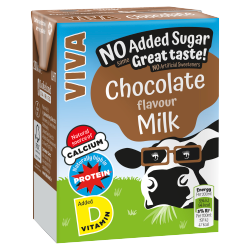 VIVA Chocolate Flavour Milk Drink No Added Sugar 200ml