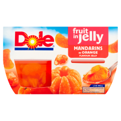 Dole Fruit in Jelly Mandarins in Orange Flavour Jelly 4 x 123g (492g)