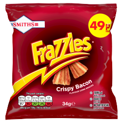 Smiths Frazzles Crispy Bacon Snacks Crisps 49p RRP PMP 34g