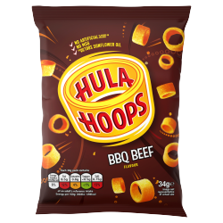Hula Hoops BBQ Beef Crisps 34g