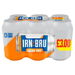 IRN-BRU Sugar Free 6 x 330ml Cans, PMP, Â£3
