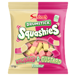 Swizzels Drumstick Squashies Rhubarb & Custard Flavour