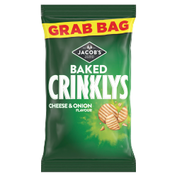 Jacob's Baked Crinklys Cheese & Onion Grab Bag 45g
