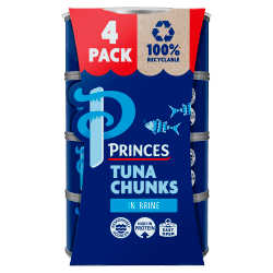 Princes Tuna Chunks in Brine 4 x 145g